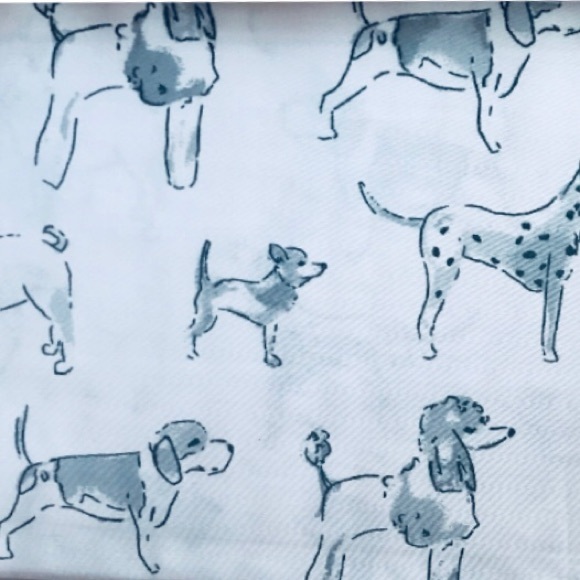 Cynthia Rowley Gray Puppy Dog Pugs Twin Sheet Set - Picture 3 of 7